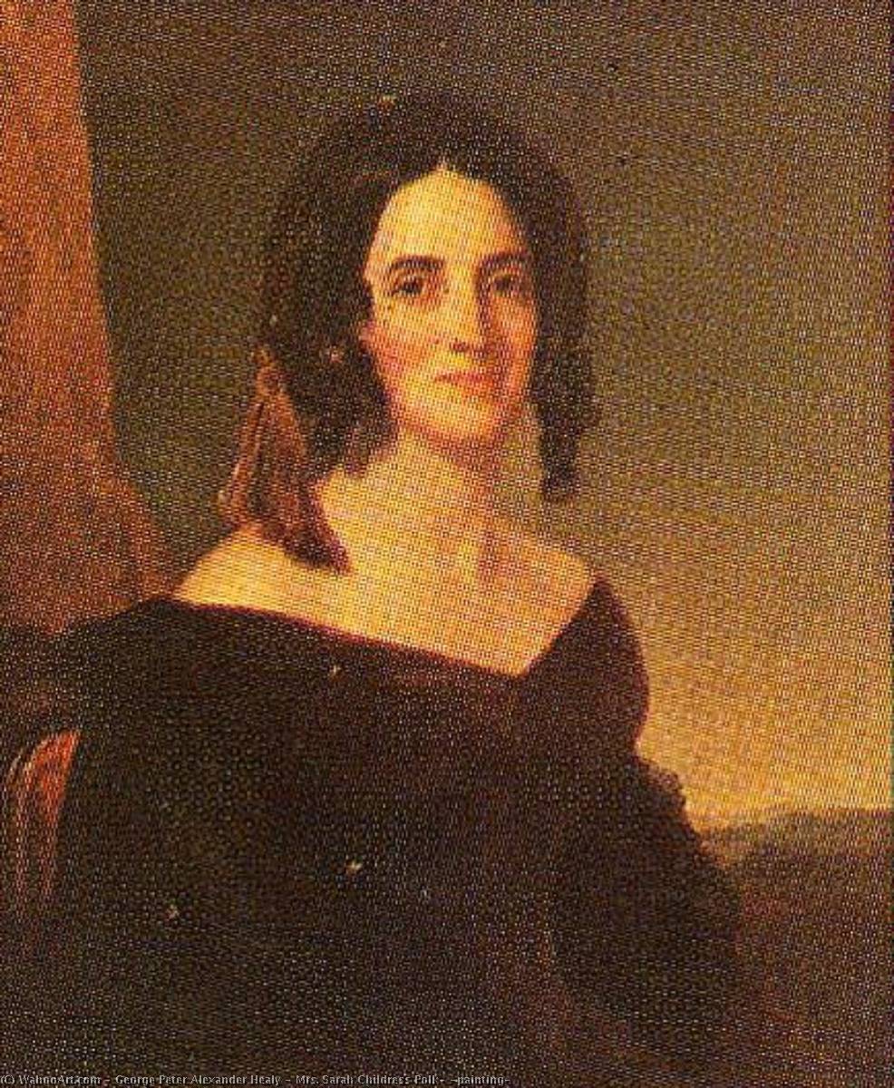 Mrs. Sarah Childress Polk, (painting) — George Peter Alexander Healy