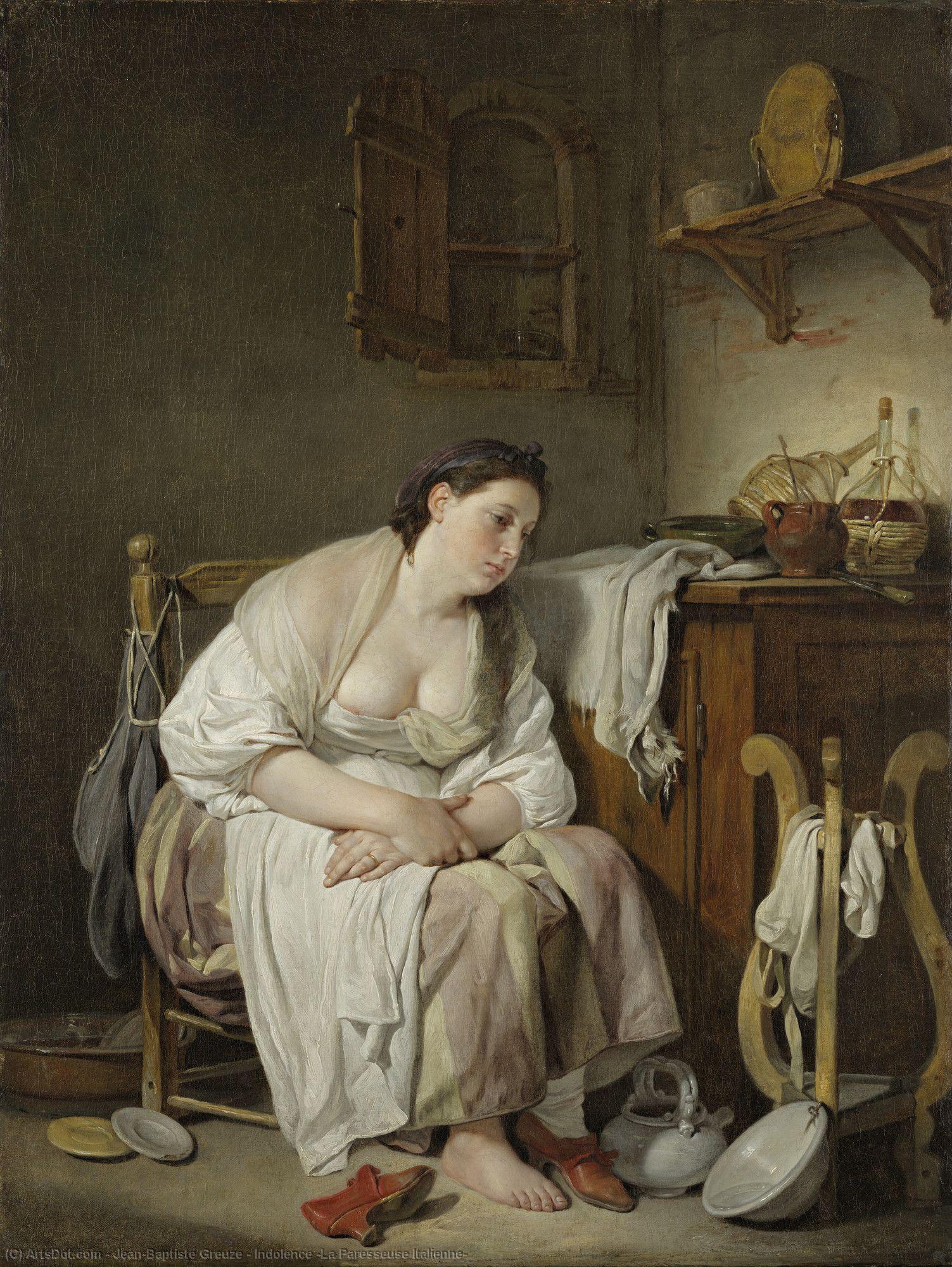 Indolence (la Paresseuse Italienne) — Жан Батист Грез