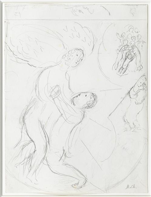 La Lucha De Jacob Y El Ángel — Marc Chagall