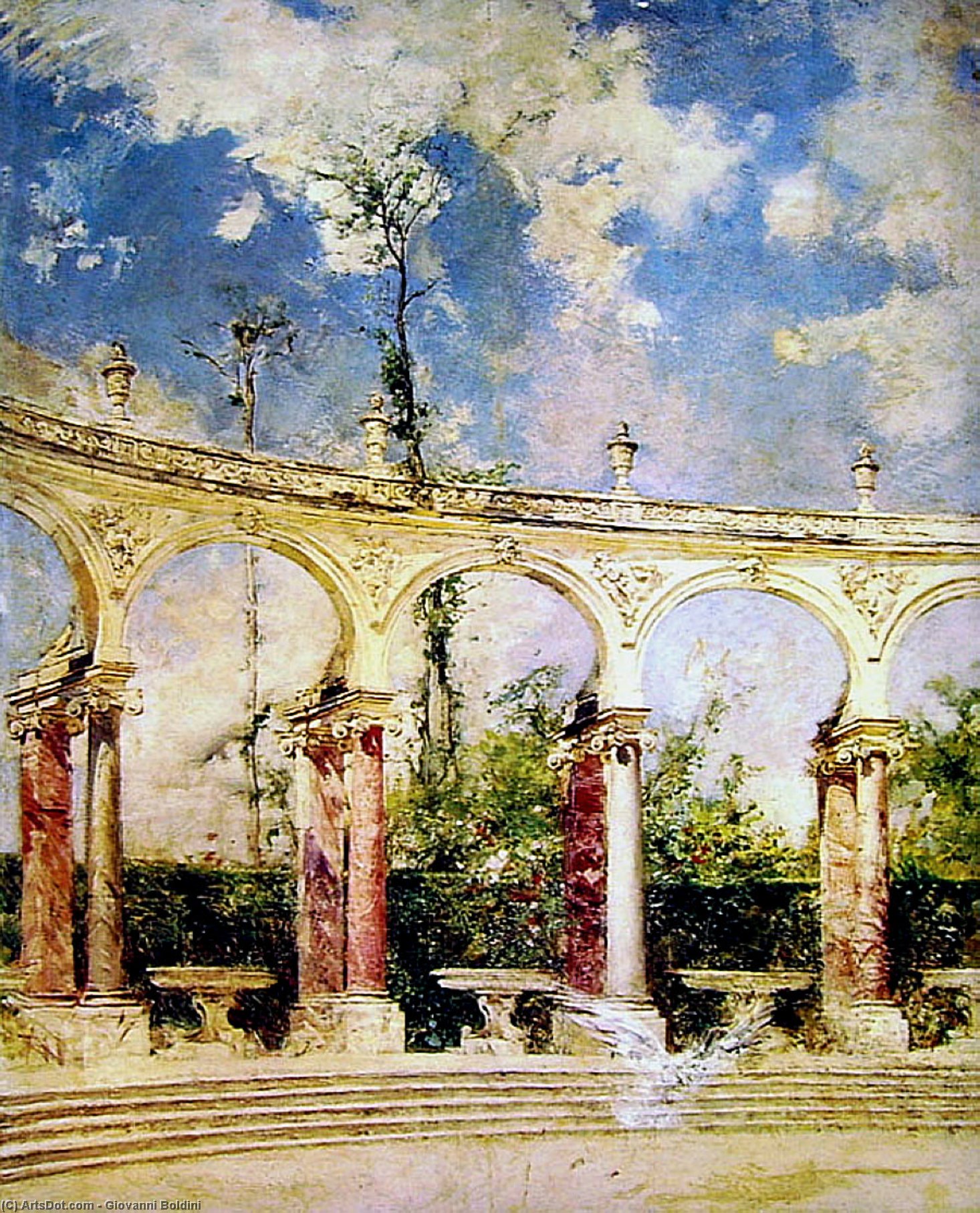 The Collonade In Versailles — Giovanni Boldini