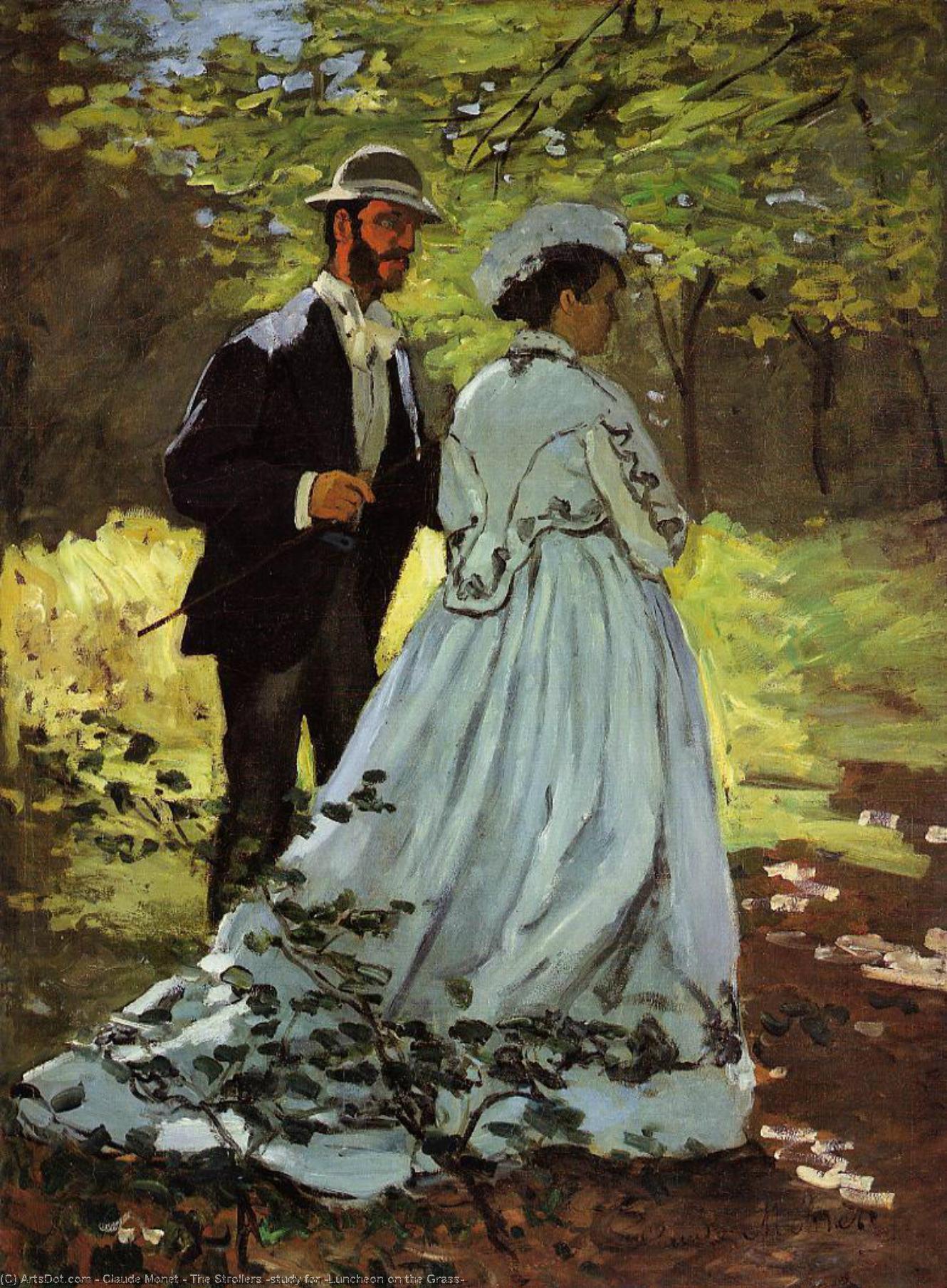 Die Laufgänger (studie Zu 'luncheon On The Grass') — Claude Monet
