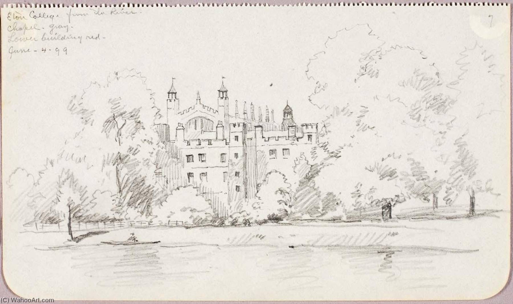 Eton College From The River — George Elbert Burr
