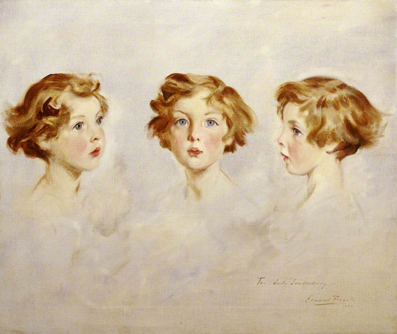 Three Studies Of The Head Of Lady Mairi Stewart (1921–2009), Later Lady Mairi Bury, As A Little Girl — Edmond Brock