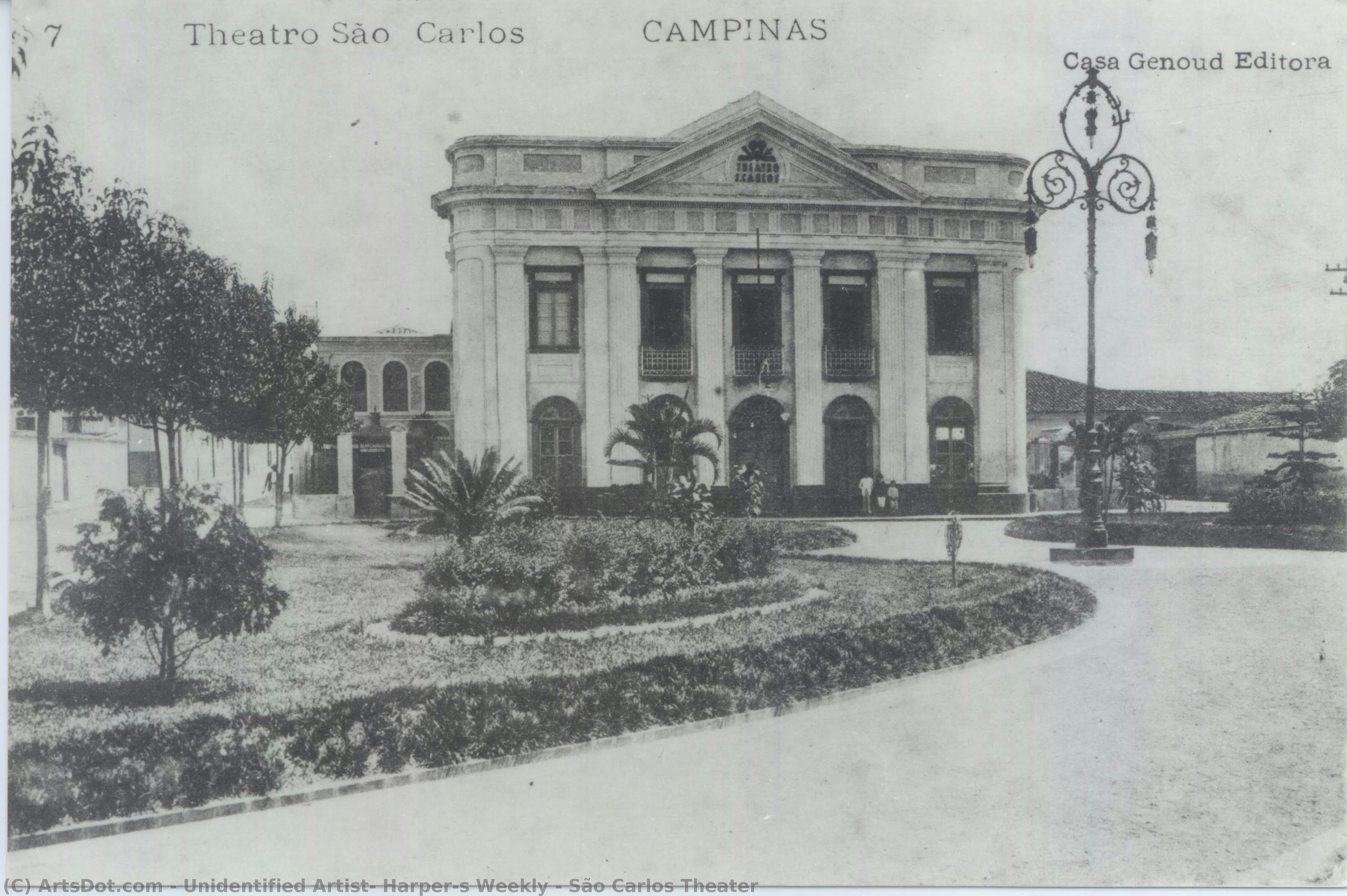 São Carlos Theater — Unidentified Artist, Harper's Weekly