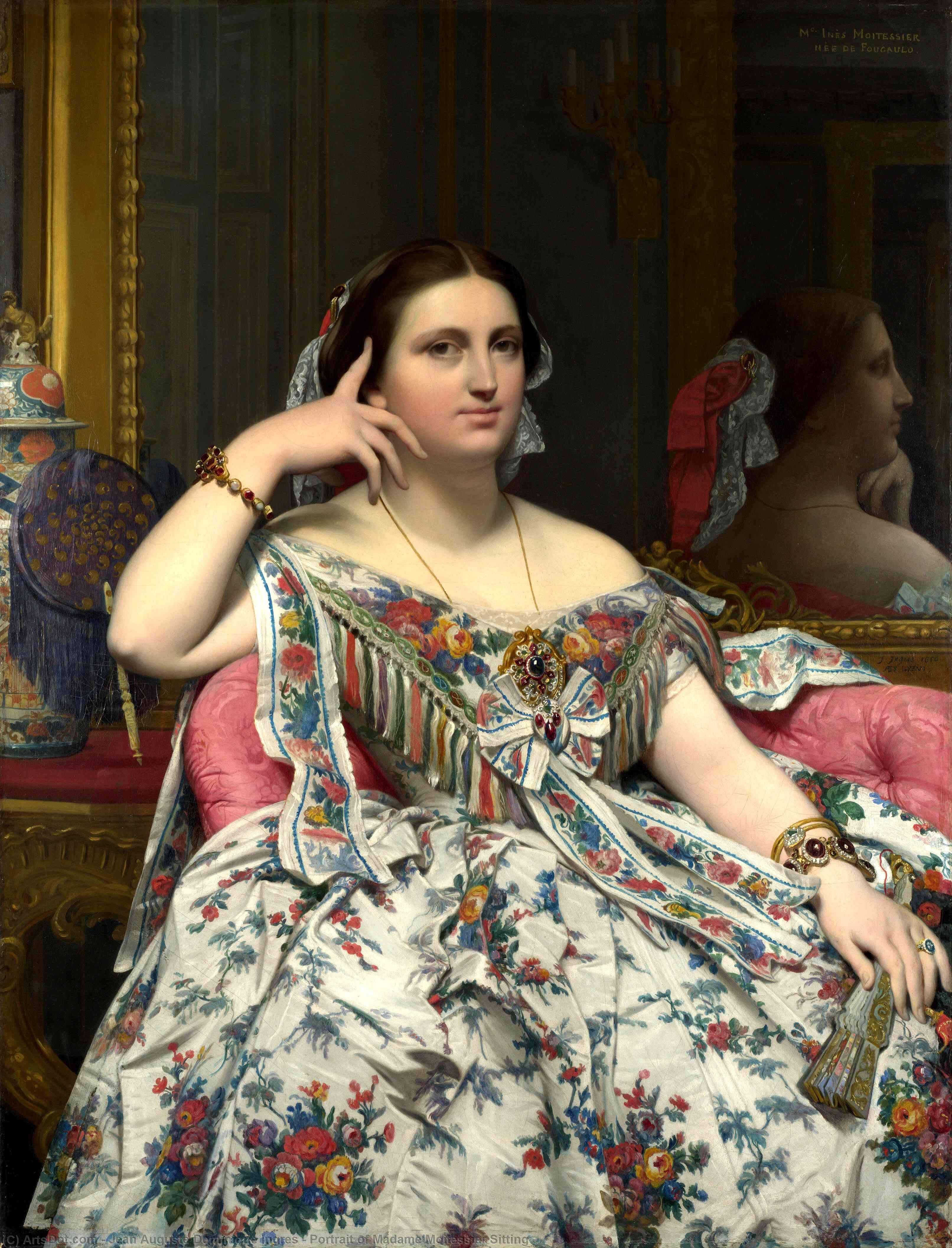 Sitzendes Porträt Der Madame Moitessier — Jean-auguste-dominique Ingres