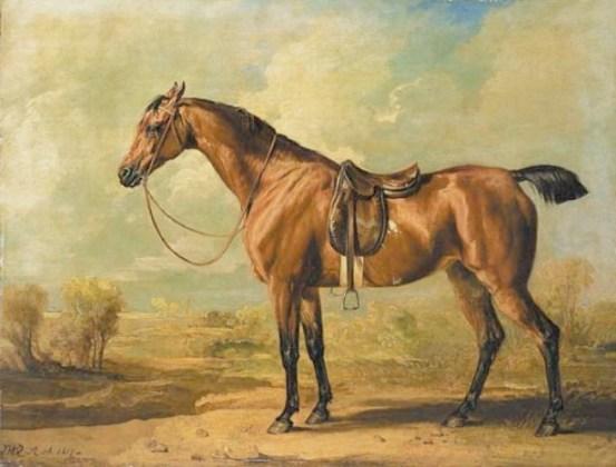 Wasp, A Saddled Bay Hunter, In A Landscape — Джеймс Уорд