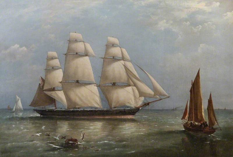 ‘hms Pelican’ Homeward Bound In The English Channel, 1866 (commander, Ralph P. Cator) — Richard Brydges Beechey