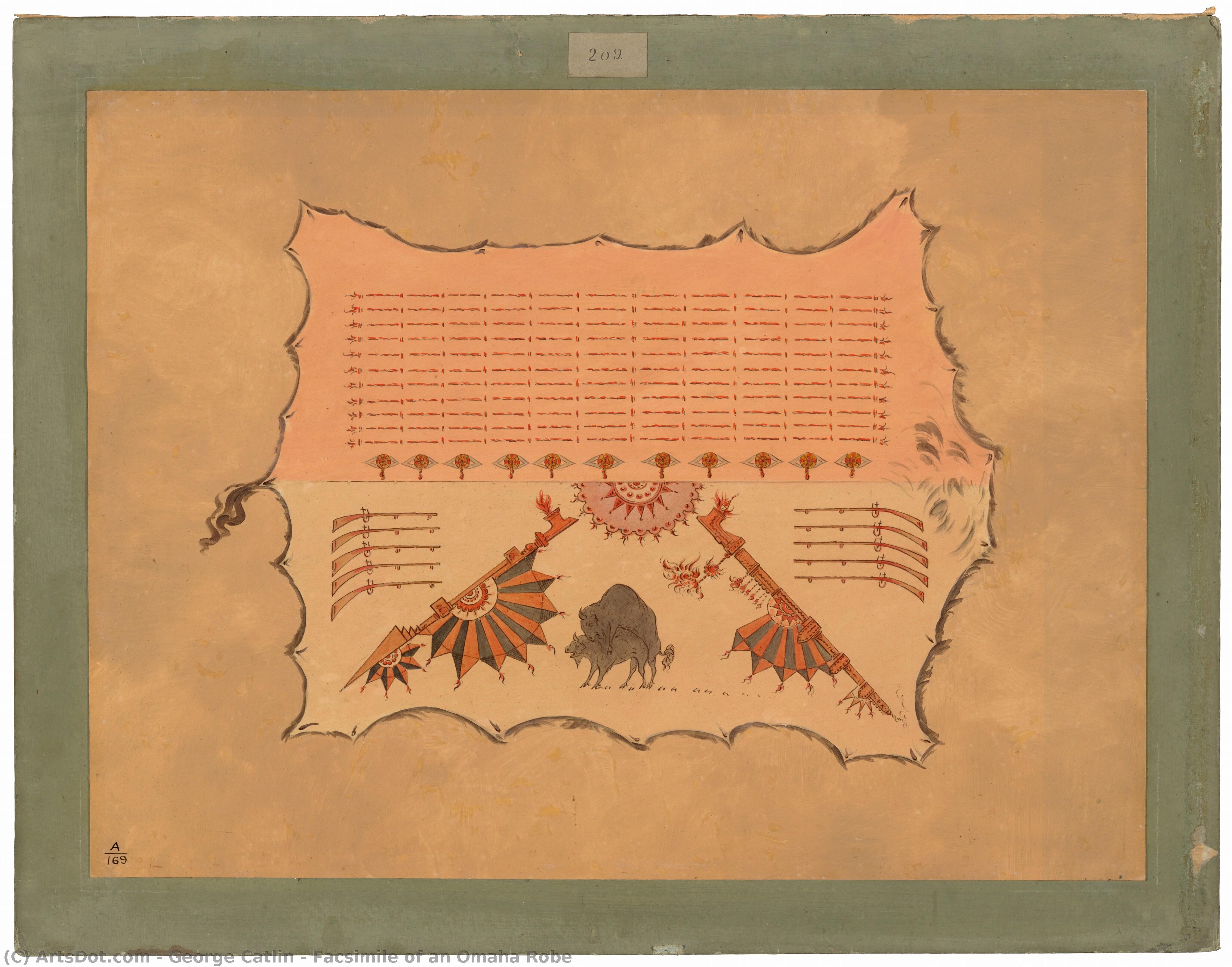 Facsimile Of An Omaha Robe — George Catlin