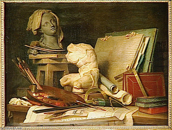 The Attributes Of Painting, Sculpture And Architecture — Anne Vallayer-coster