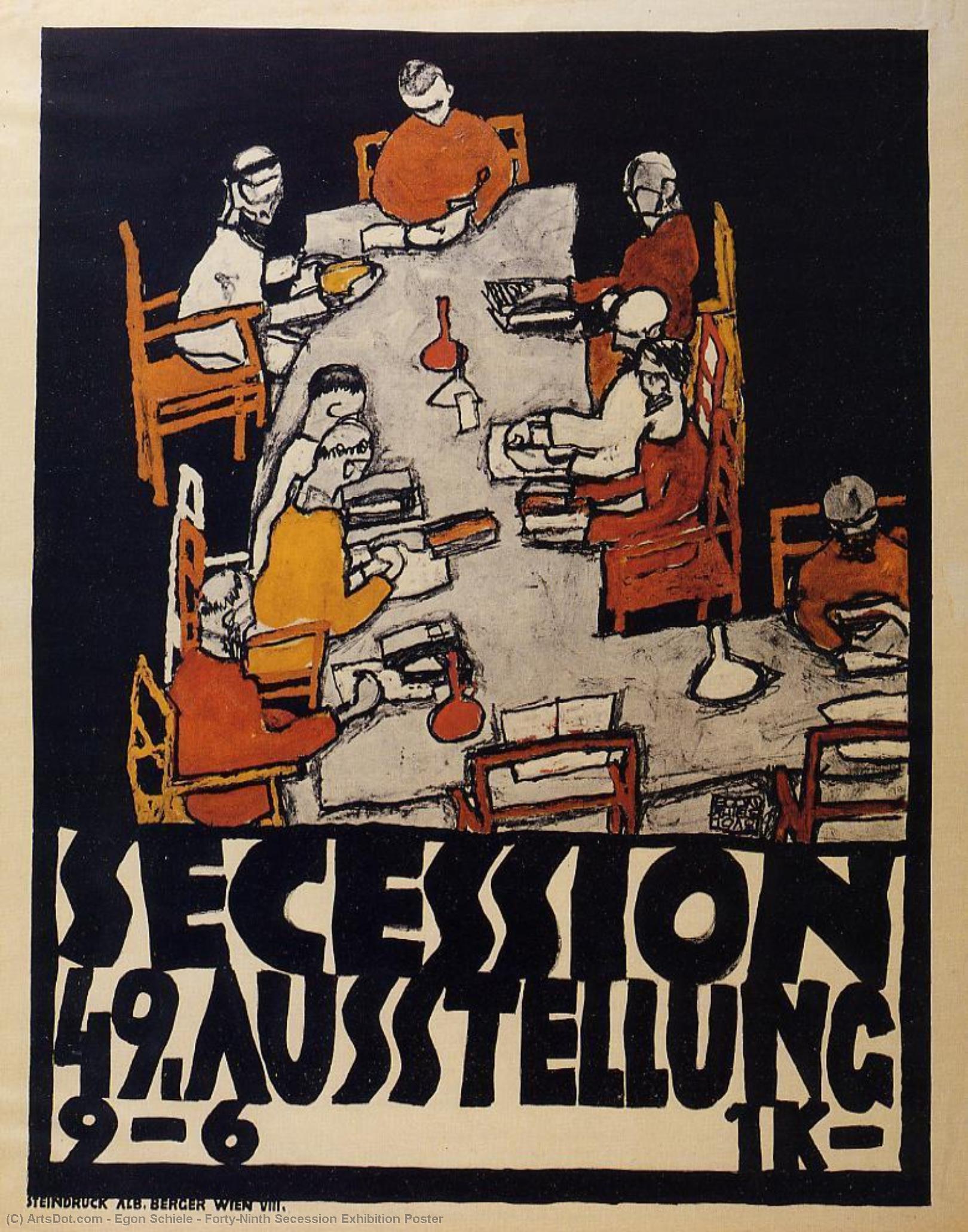 Forty-ninth Secession Exhibition Poster — Egon Schiele
