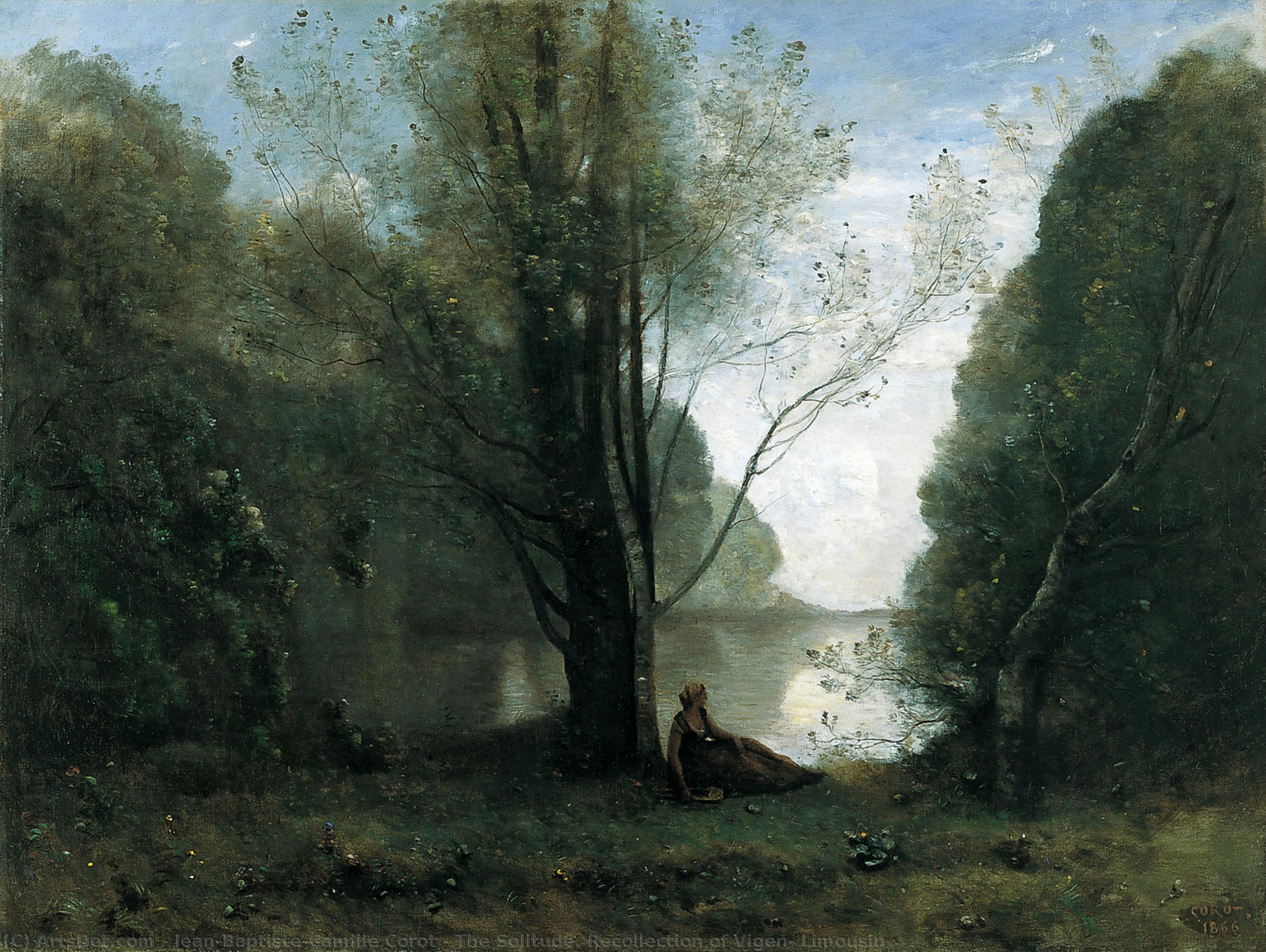 The Solitude. Recollection Of Vigen, Limousin — Jean-baptiste-camille Corot