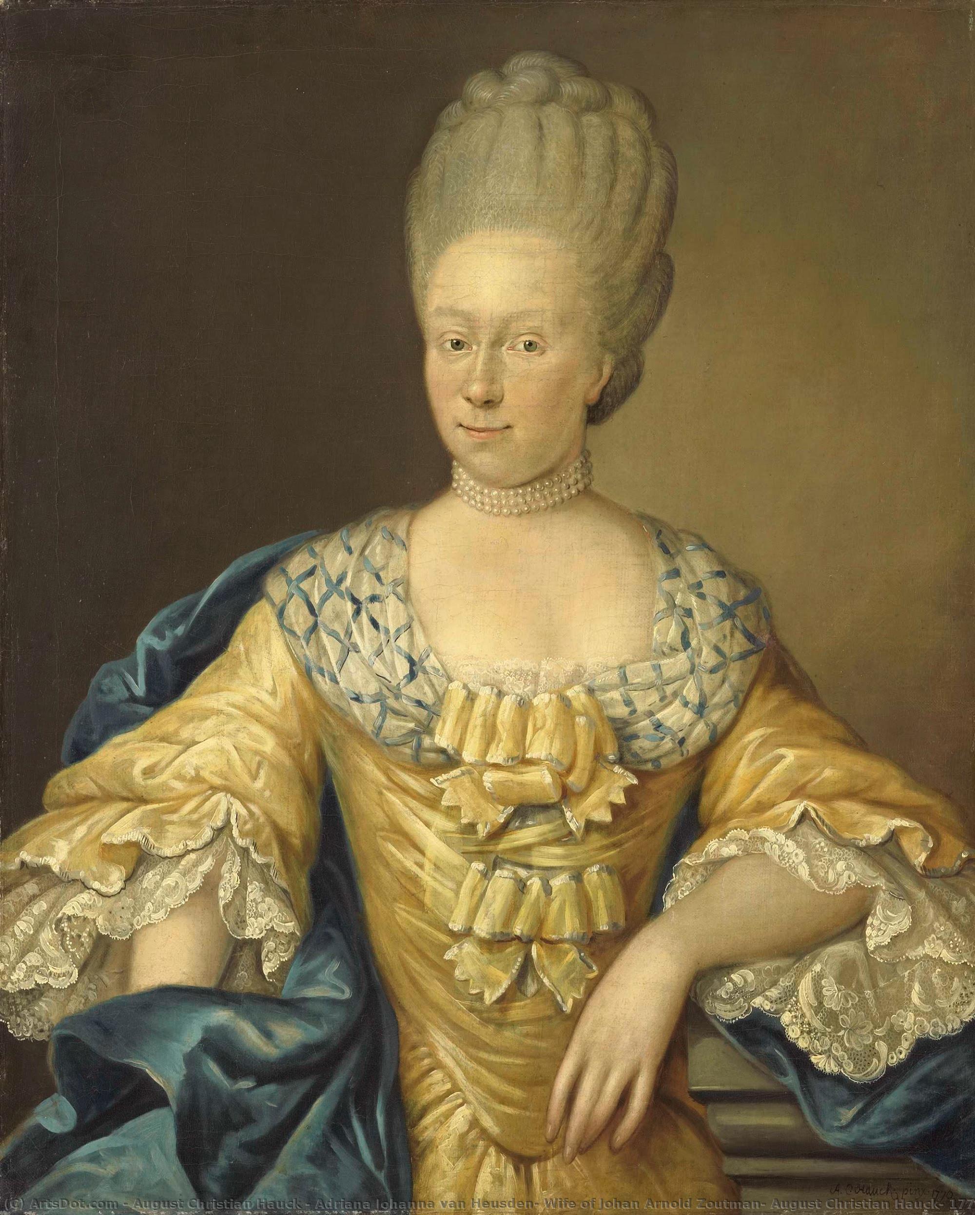 Adriana Johanna Van Heusden, Wife Of Johan Arnold Zoutman, August Christian Hauck, 1770 — August Christian Hauck