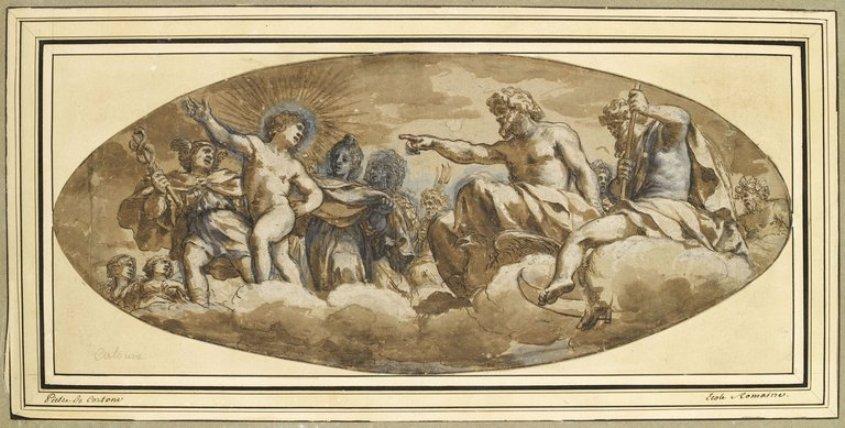 Jupiter Chasing Apollo From The Olympus — Пьетро Да Кортона