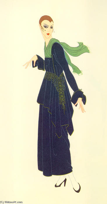 The Blue Dress — Erté