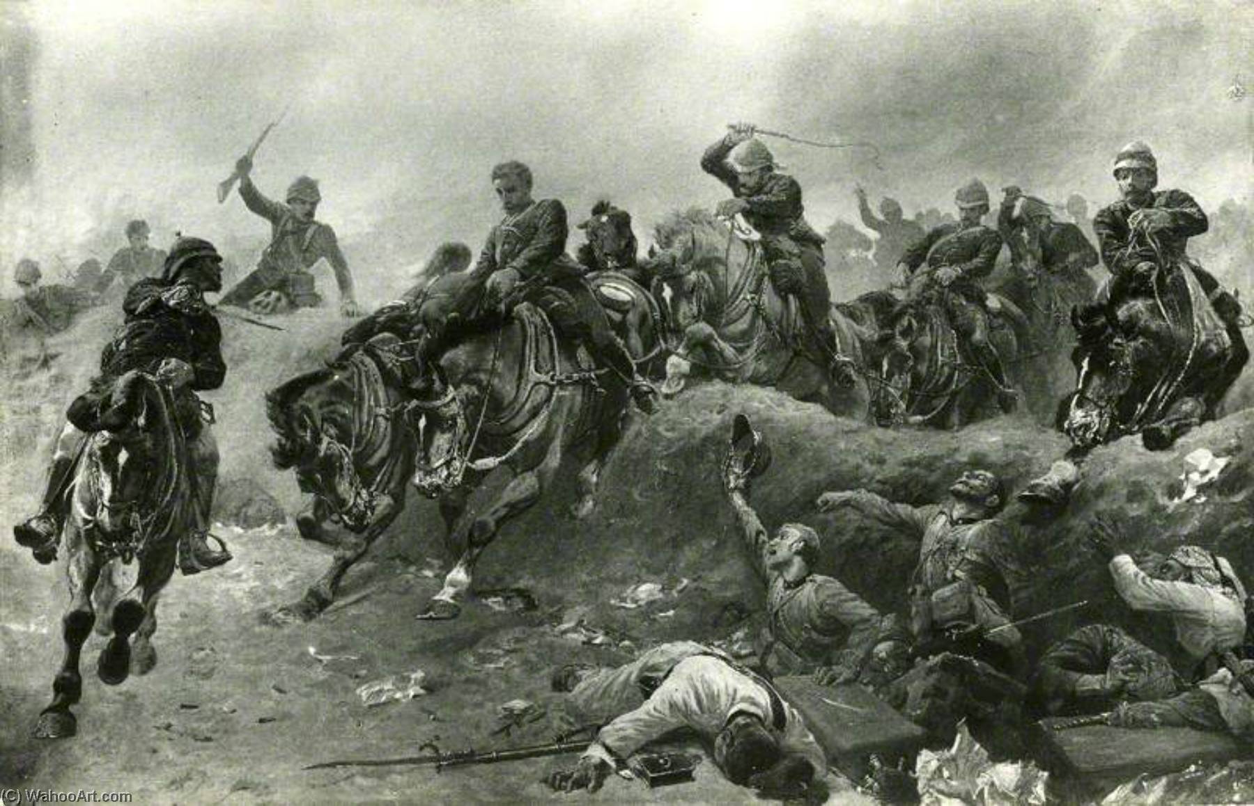 British Artillery Entering The Enemy's Lines At Tel El Kebir, Egypt, 13 September 1882 — John Charlton