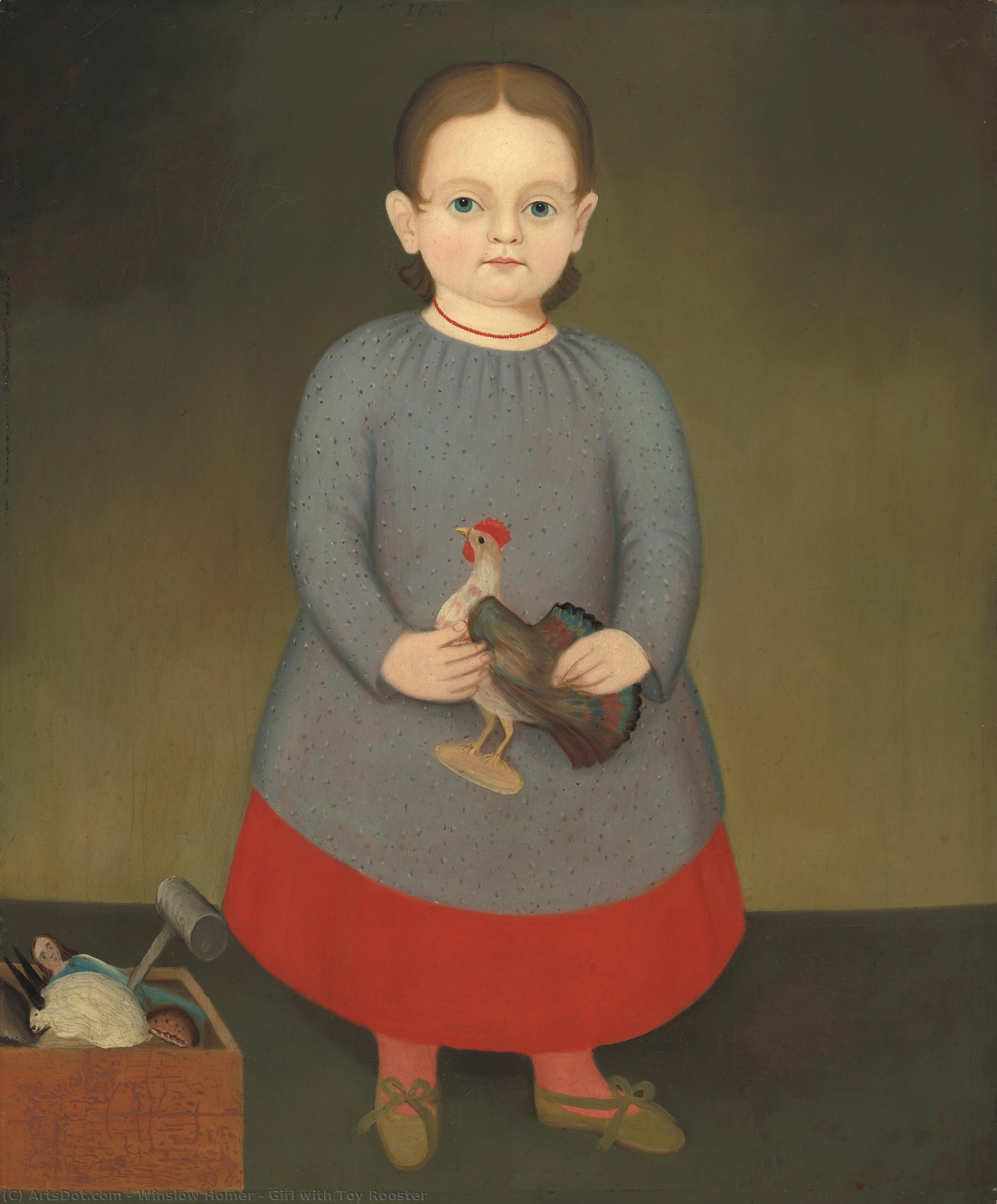 Girl With Toy Rooster — Winslow Homer