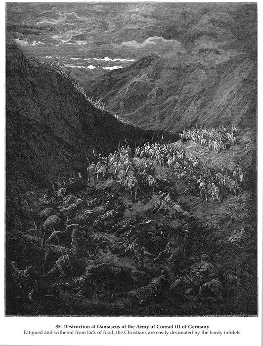 Destruction At Damascus Of The Army Of Conrad Iii Of Germany — Paul Gustave Doré
