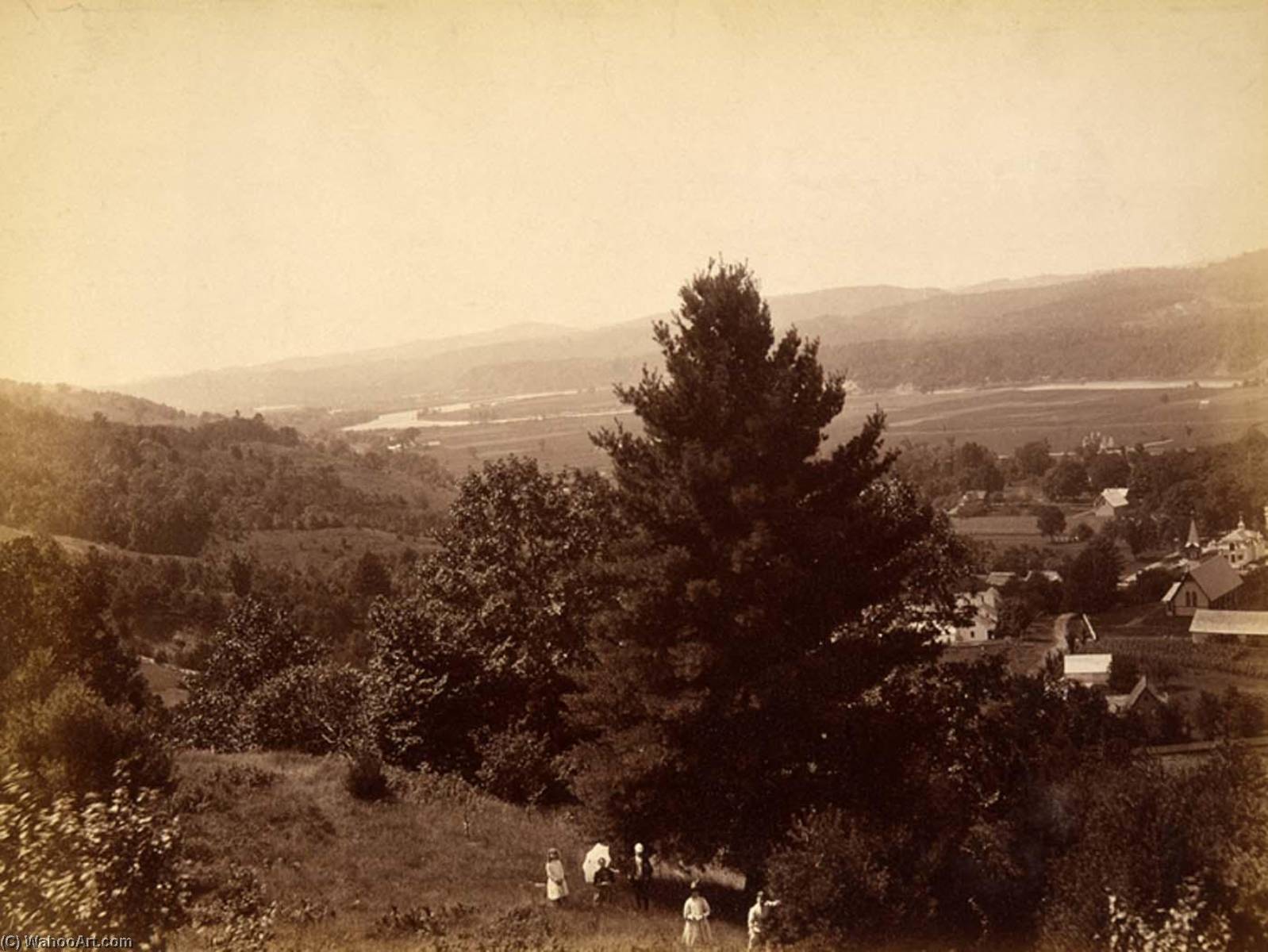 View South From Pavillion, From The Album Views Of Charlestown, New Hampshire — Gotthelf Pach