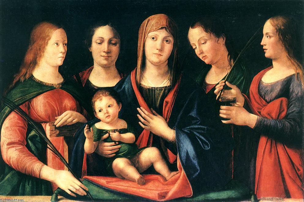 Mary And Child With Sts Mary Magdalene And Catherine — Alvise Vivarini (luigi Vivarini)