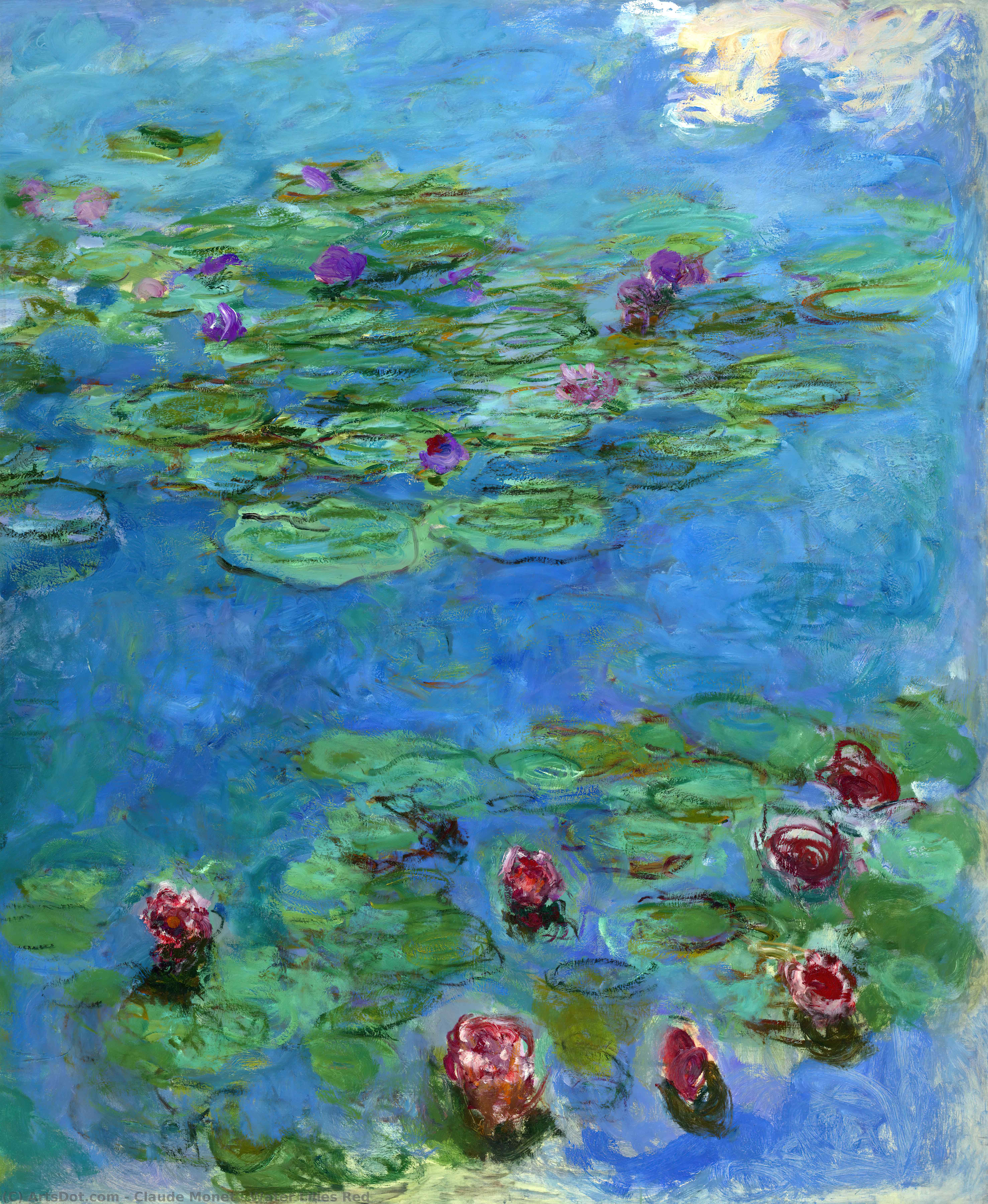Water Lilies Red — Claude Monet