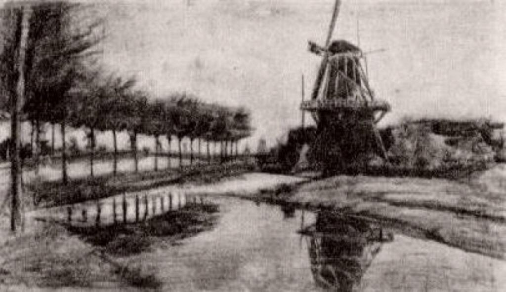 Landscape With Windmill — Vincent Willem Van Gogh