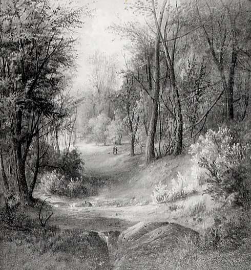 Woodland Pool, (painting) — Robert Seldon Duncanson