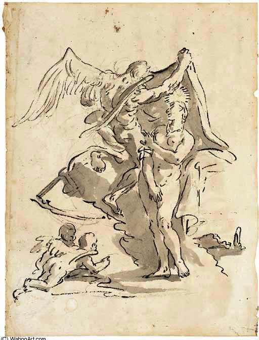 Allegory Time Revealing Beauty — Giambattista Tiepolo