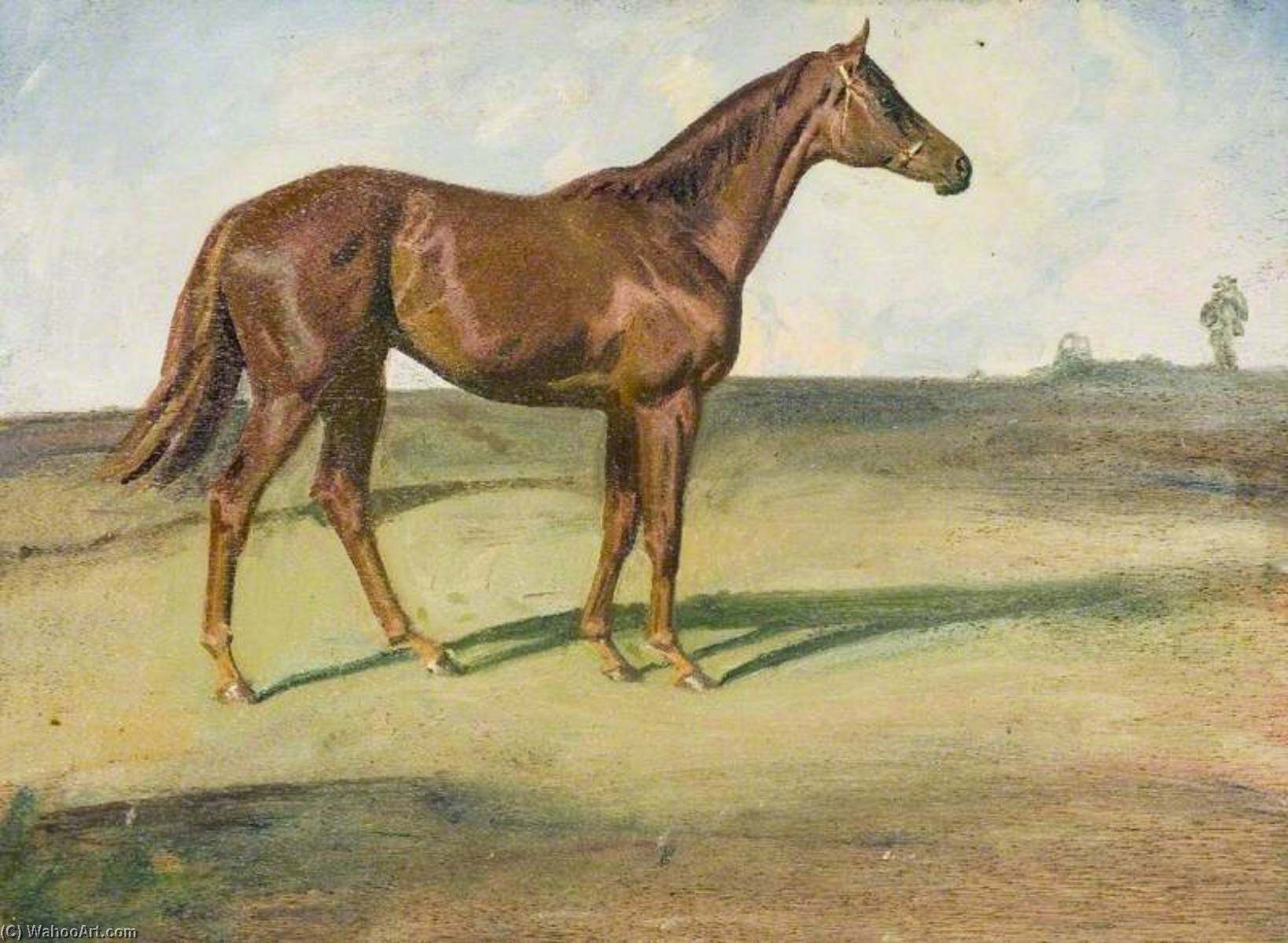 A Chestnut Horse In A Landscape ('happy Laughter') — Sir Alfred James Munnings