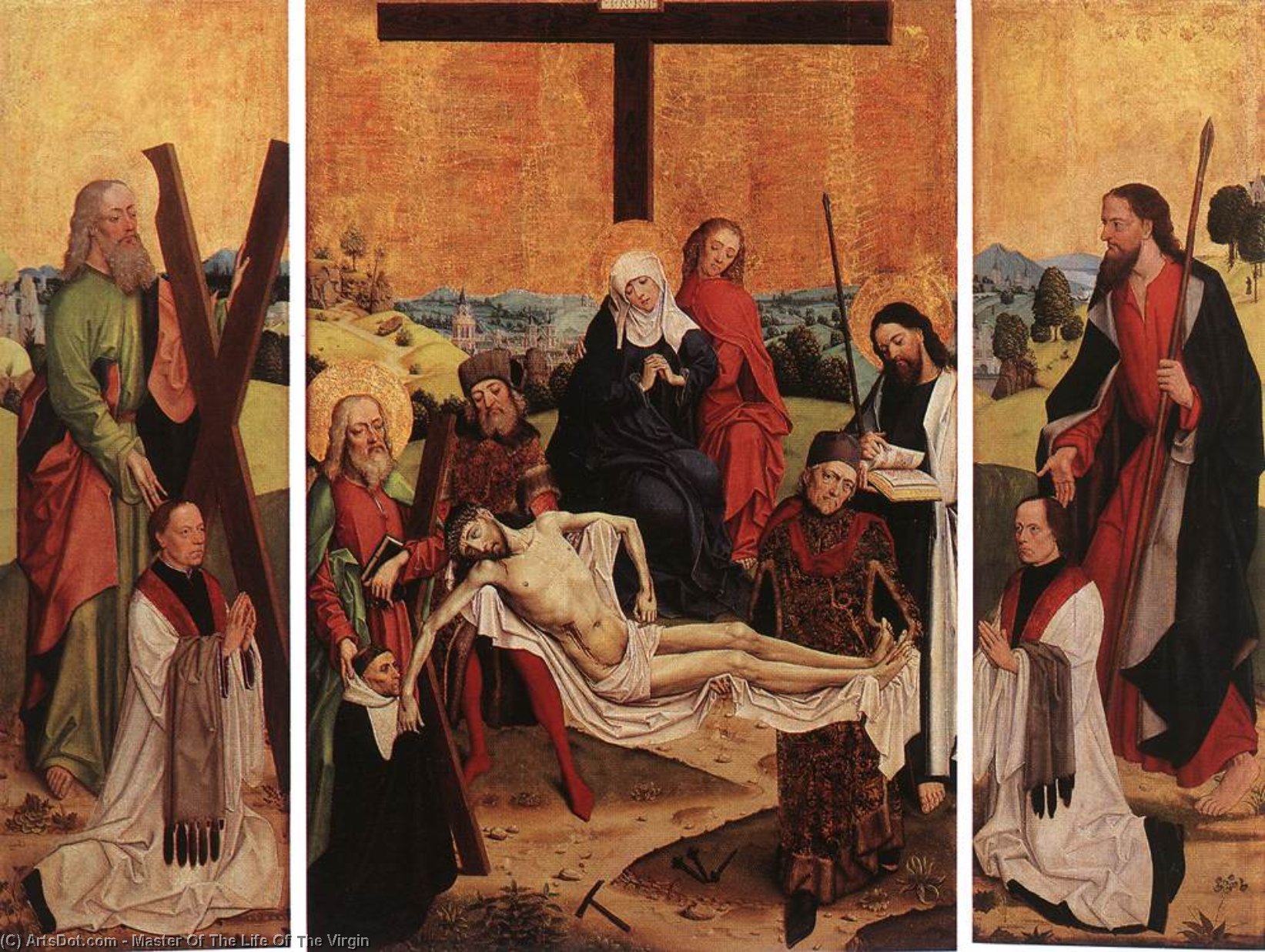 Triptych Of Canon Gerhard Ter Streegen De Monte — Master Of The Life Of The Virgin