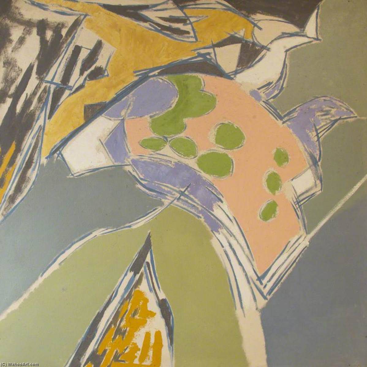 Abstract Composition With Pink And Blue — Eric James Malthouse