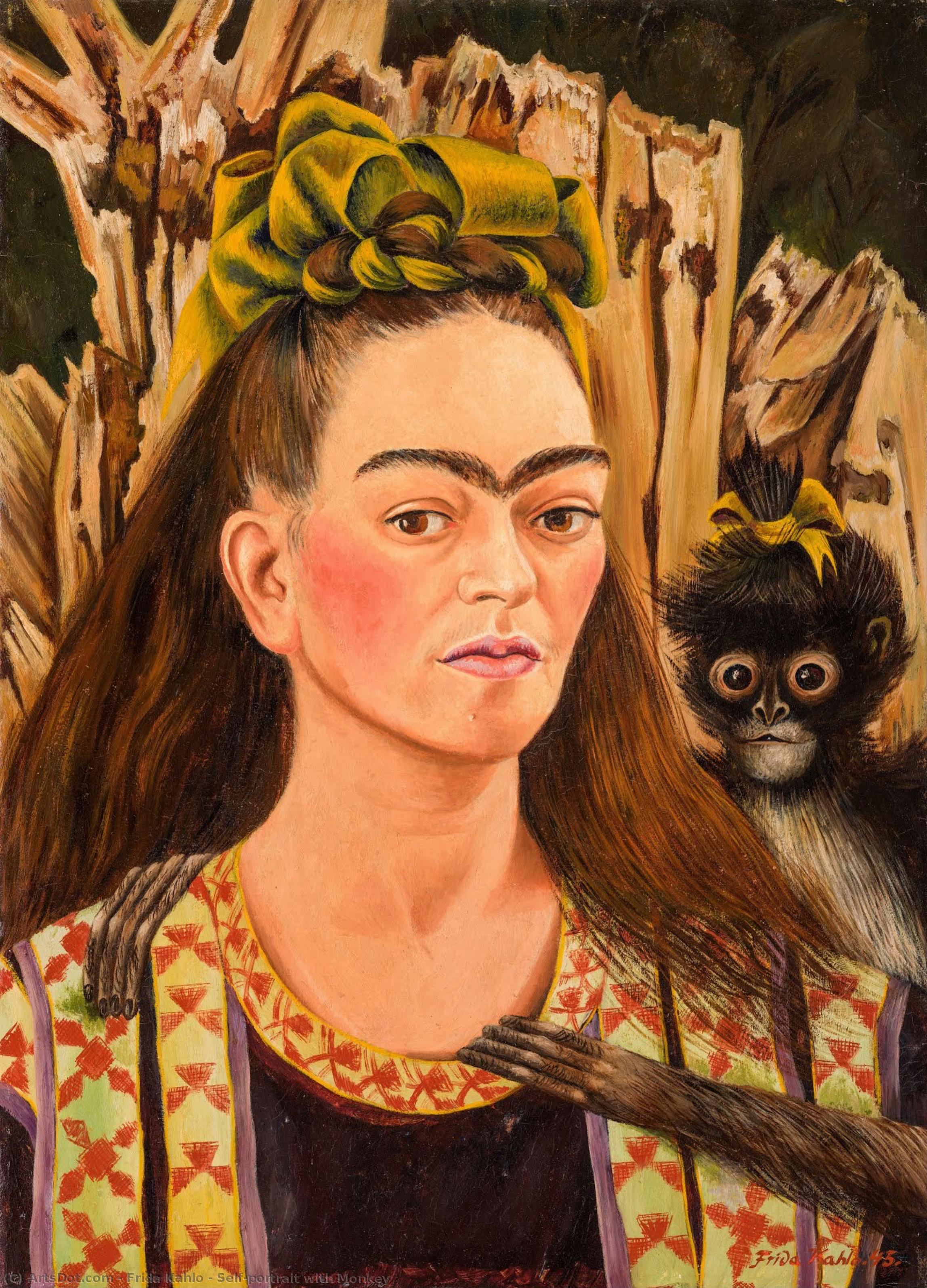 Self-portrait With Monkey — フリーダ・カーロ