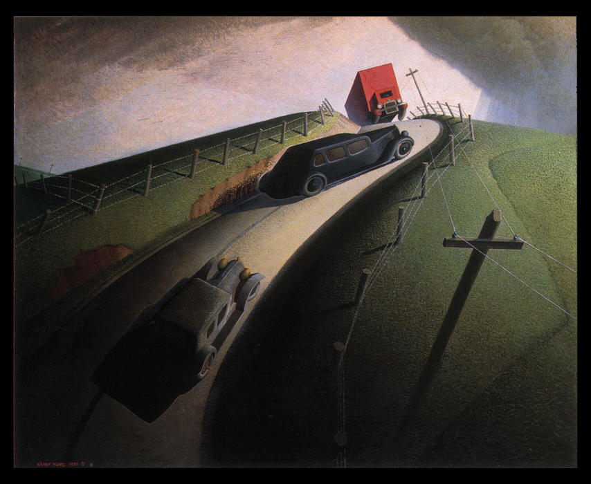 Death On The Ridge Road — Grant Wood