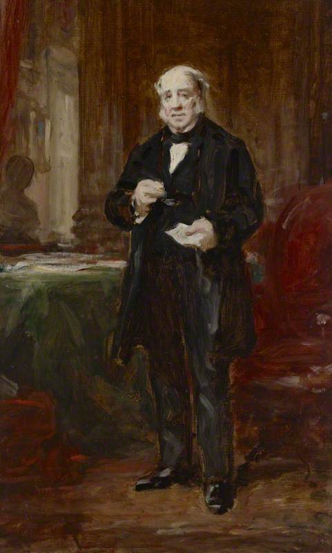 Portrait Study Of A Gentleman Standing In An Interior — Daniel Macnee