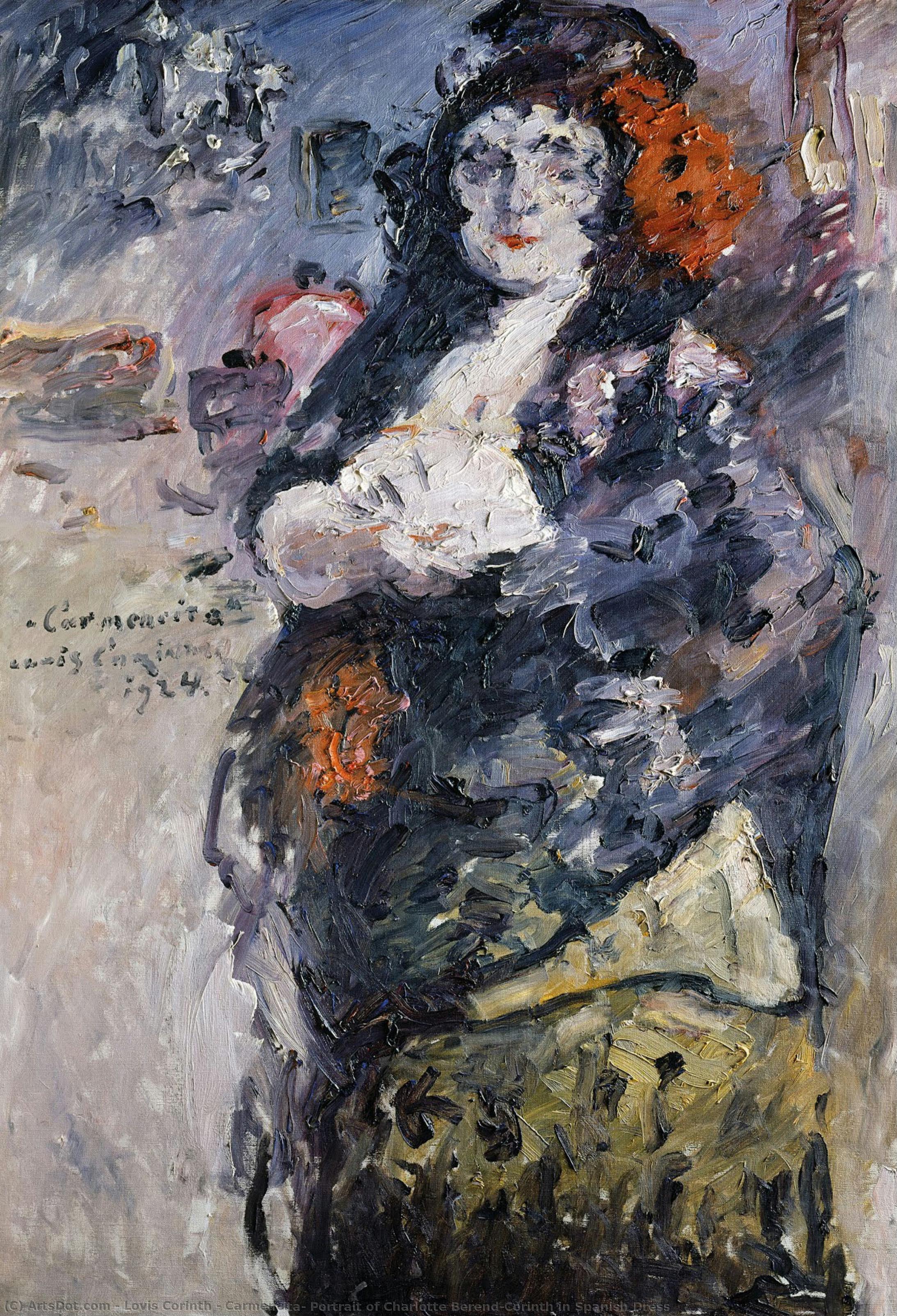 Carmencita, Portrait Of Charlotte Berend-corinth In Spanish Dress — Lovis Corinth