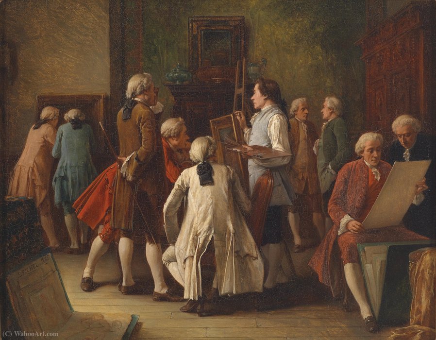 Art Lovers In The Studio — Benjamin Eugène Fichel