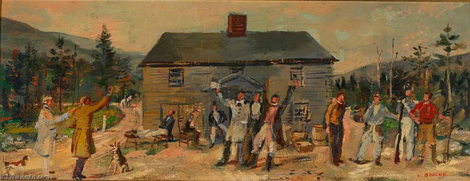 How The Village Was Named (study For Ellenville, New York Post Office Mural) — Louis Bouché