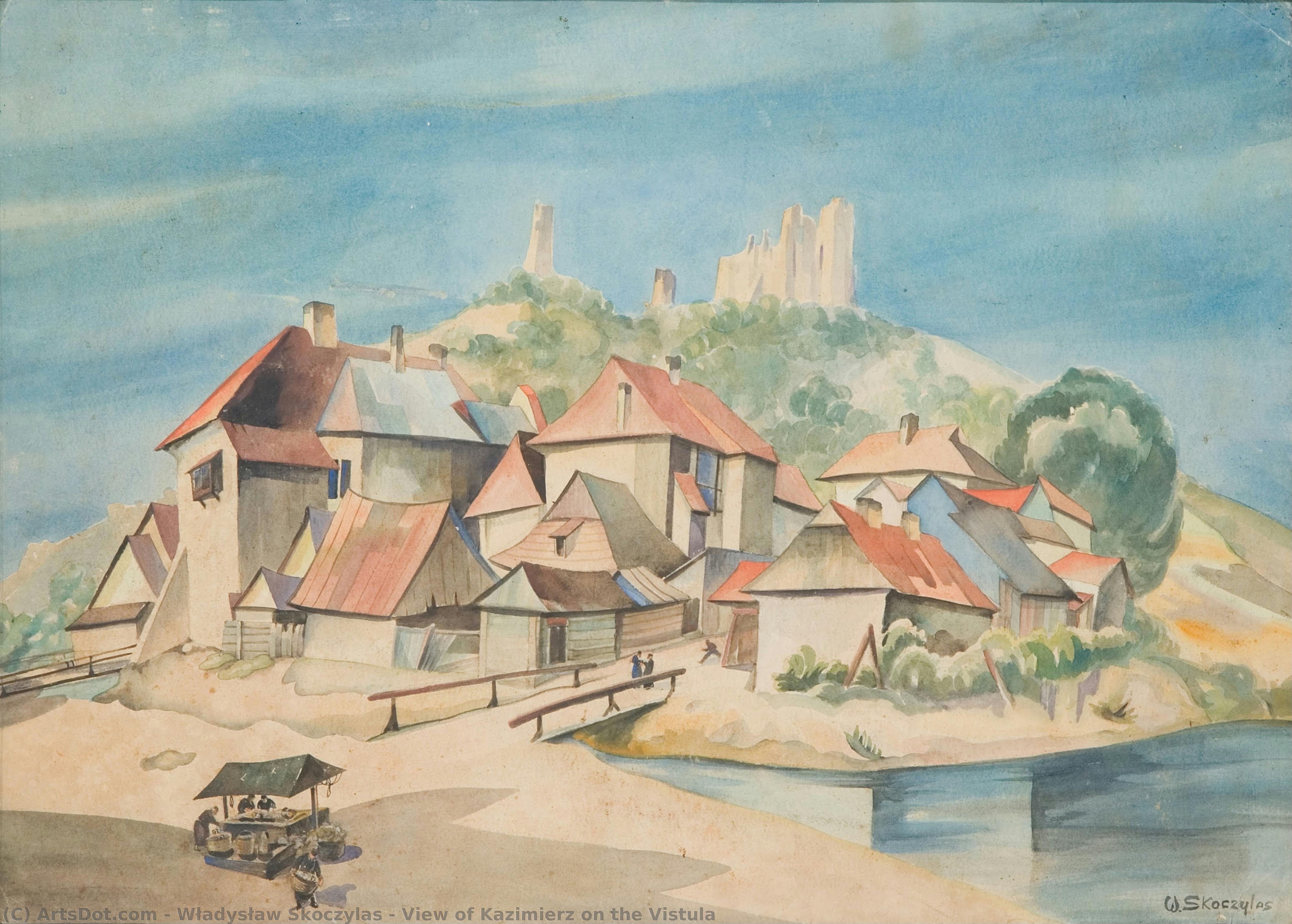 View Of Kazimierz On The Vistula — Władysław Skoczylas