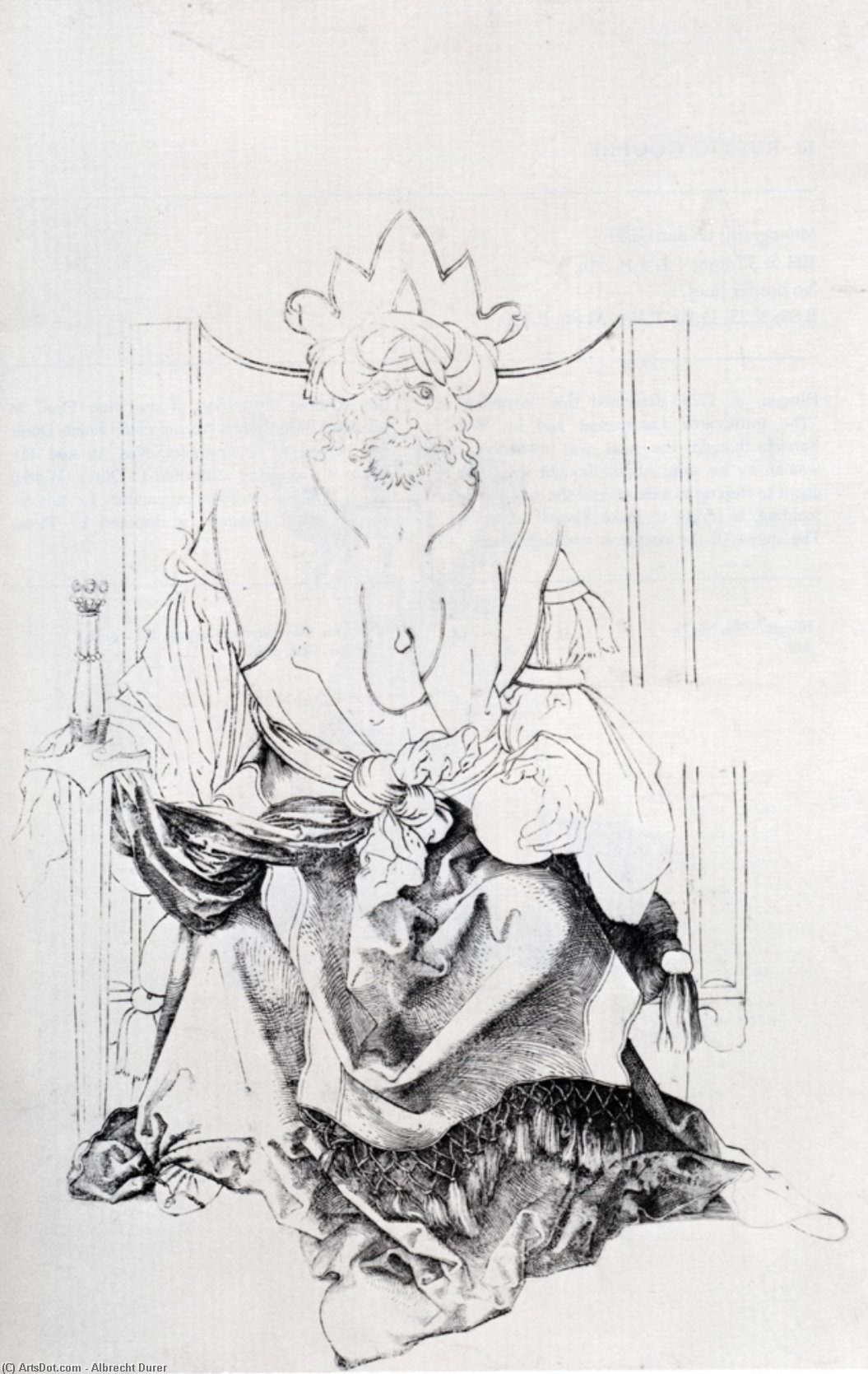 Gobernante Oriental En El Trono — Albrecht Dürer