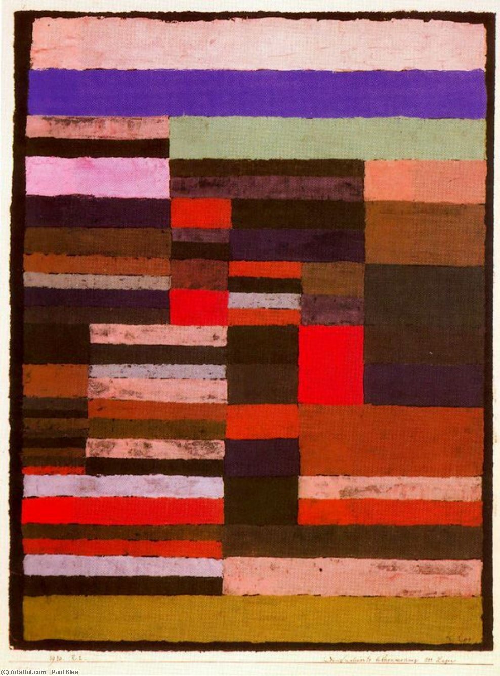 Individual Measurement Of The Height Of The Layers — Paul Klee