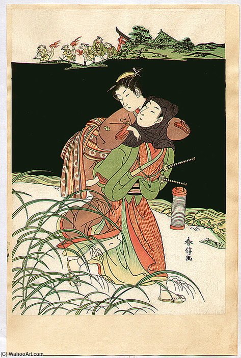 Osen Eloping With Lover — Suzuki Harunobu