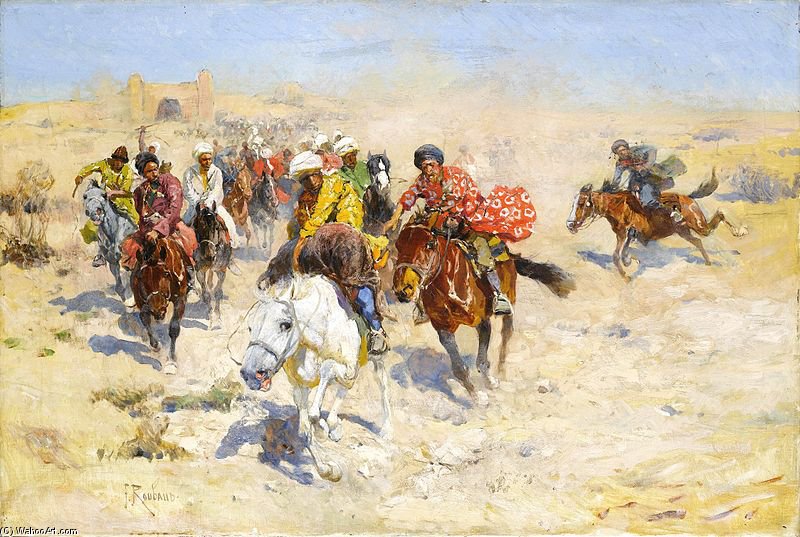 The Charge Before The Gates Of Khiva — François Flameng