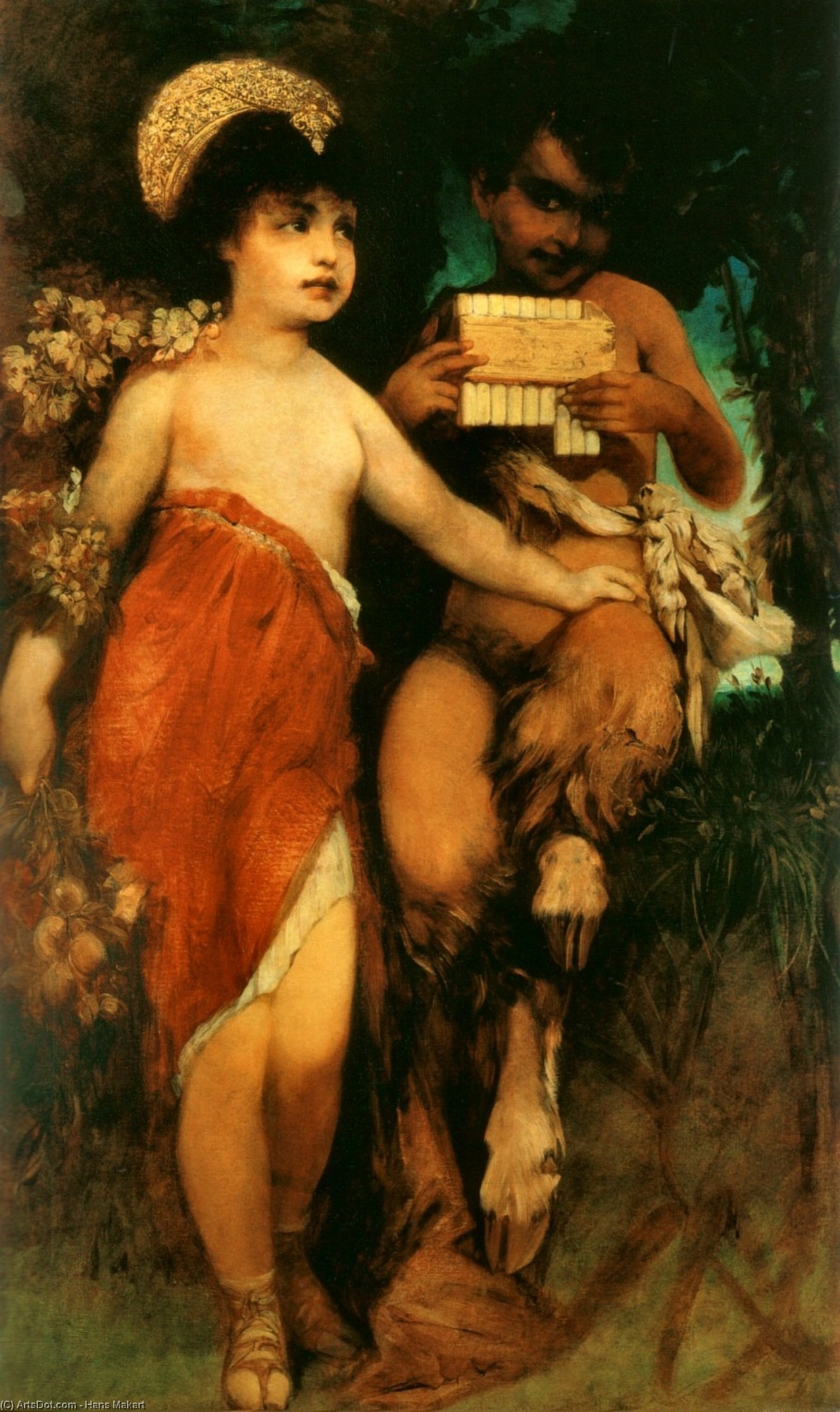 Faun Und Nymph — Hans Makart