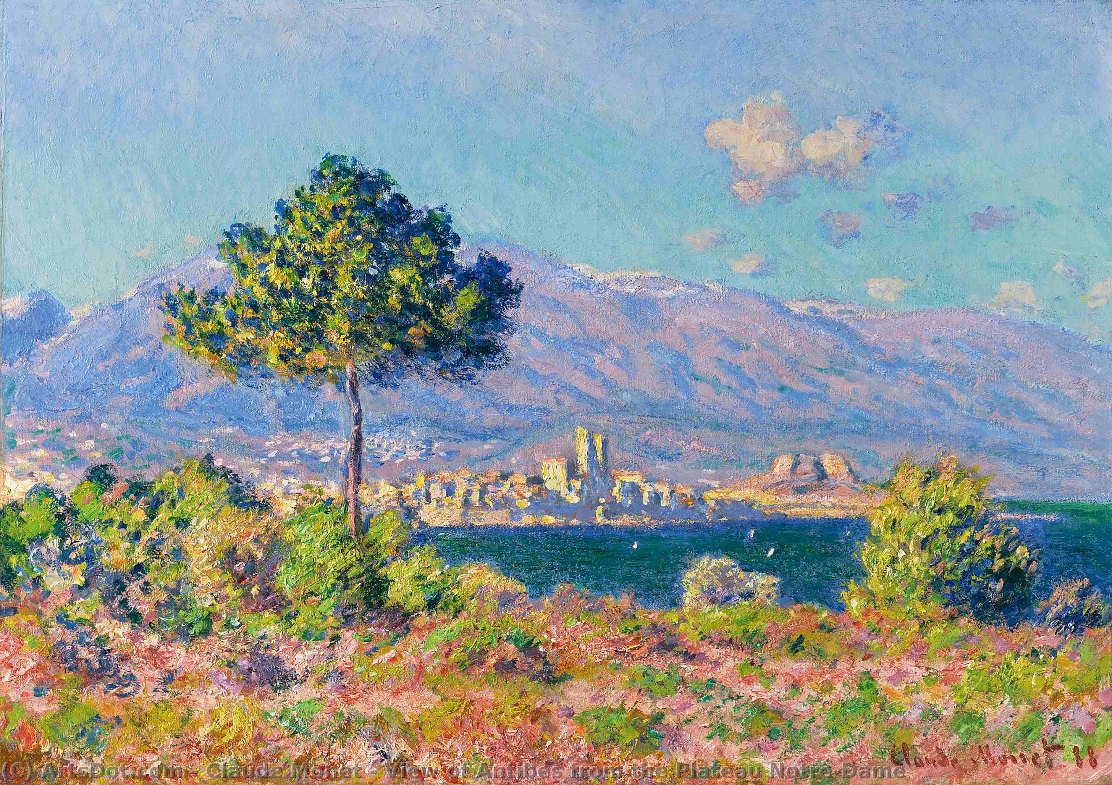 View Of Antibes From The Plateau Notre-dame — Claude Monet