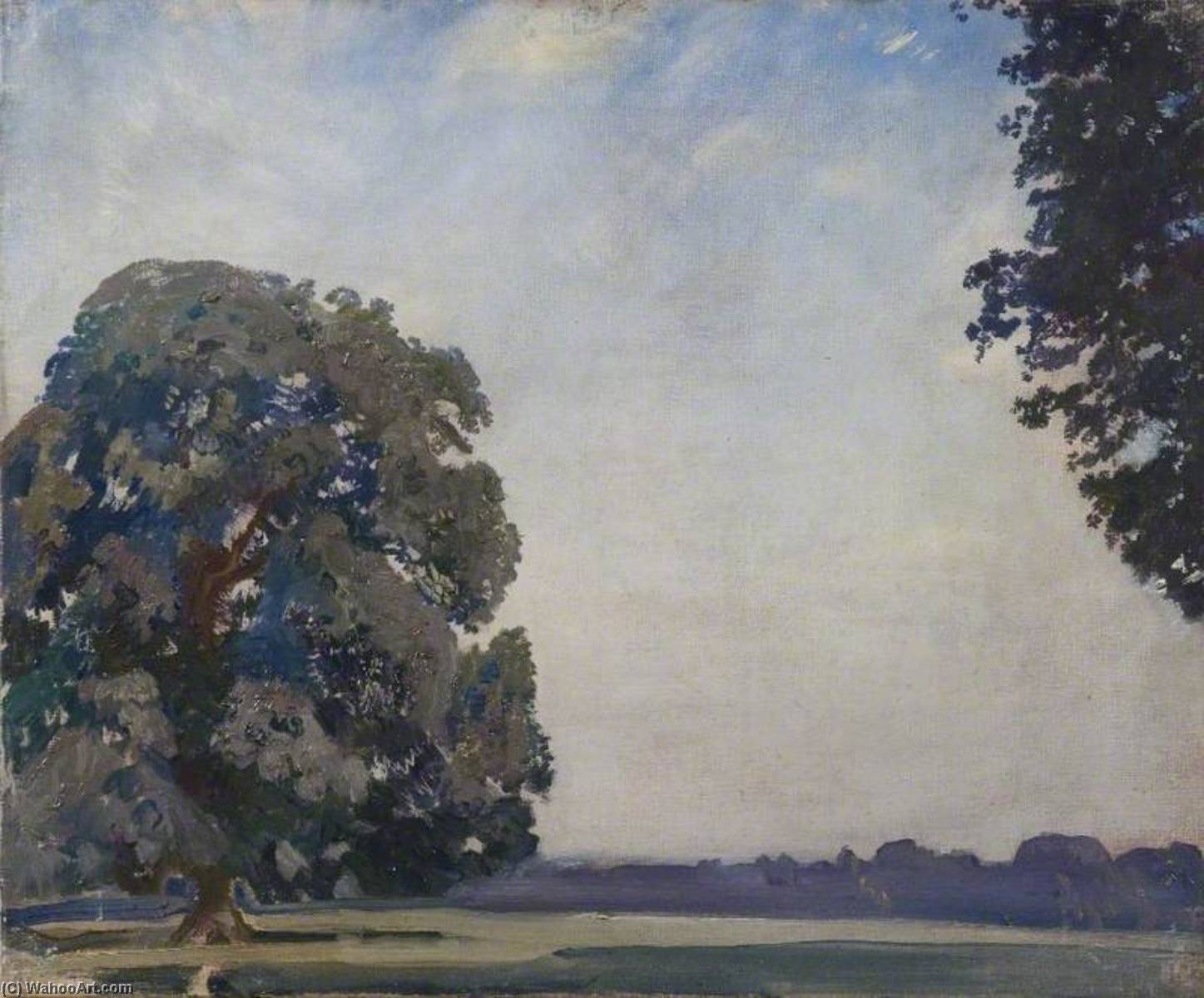 Árboles Al Borde De Un Campo — Sir Alfred James Munnings