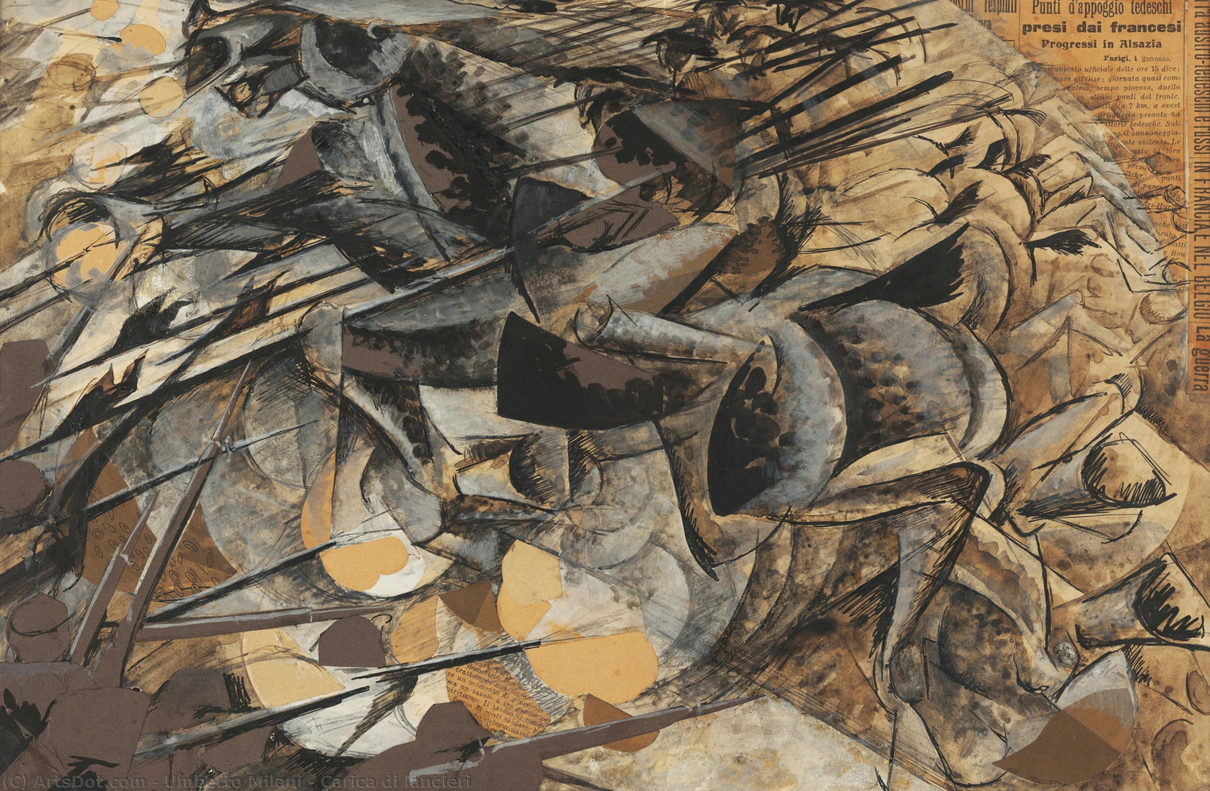 Carica Di Lancieri — Umberto Milani