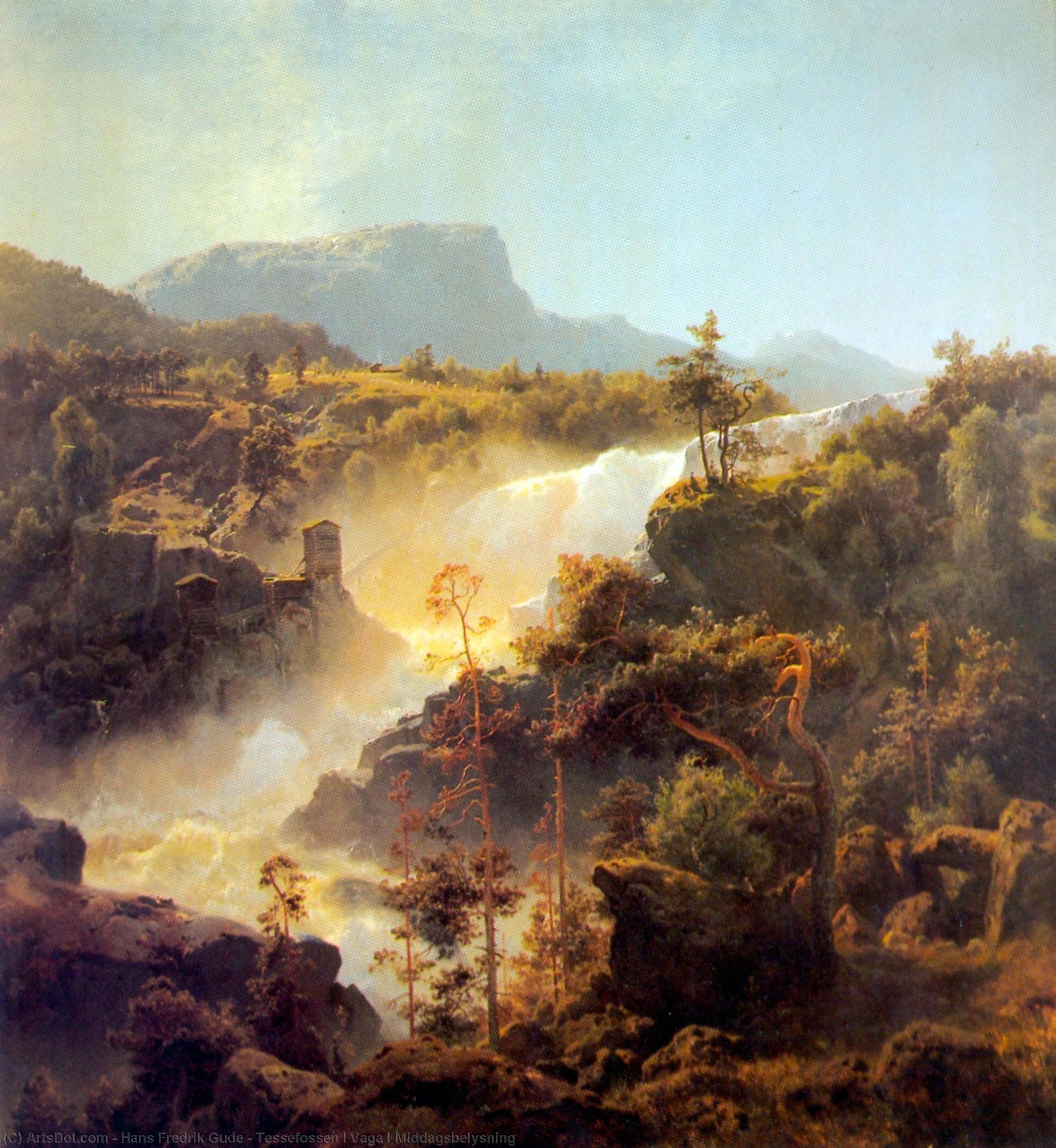 Tessefossen I Vaga I Middagsbelysning — Ганс Фридрих Гуде