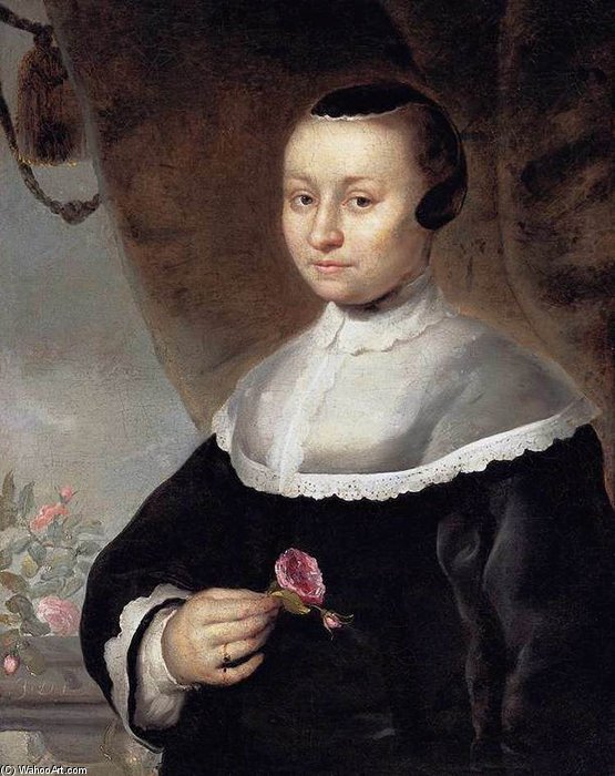 Young Woman With A Rose — Willem Jacobsz Delff