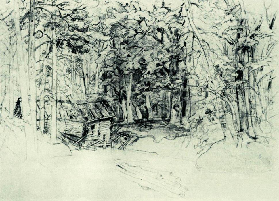 Sketch Of The Painting In 1898 — Ivan Ivanovich Shishkin