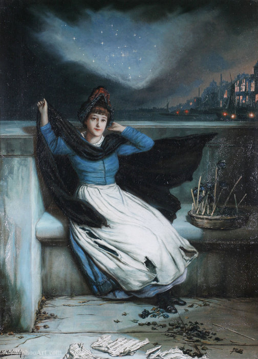The Close Of Day - Selling Out — Augustus Edward Mulready