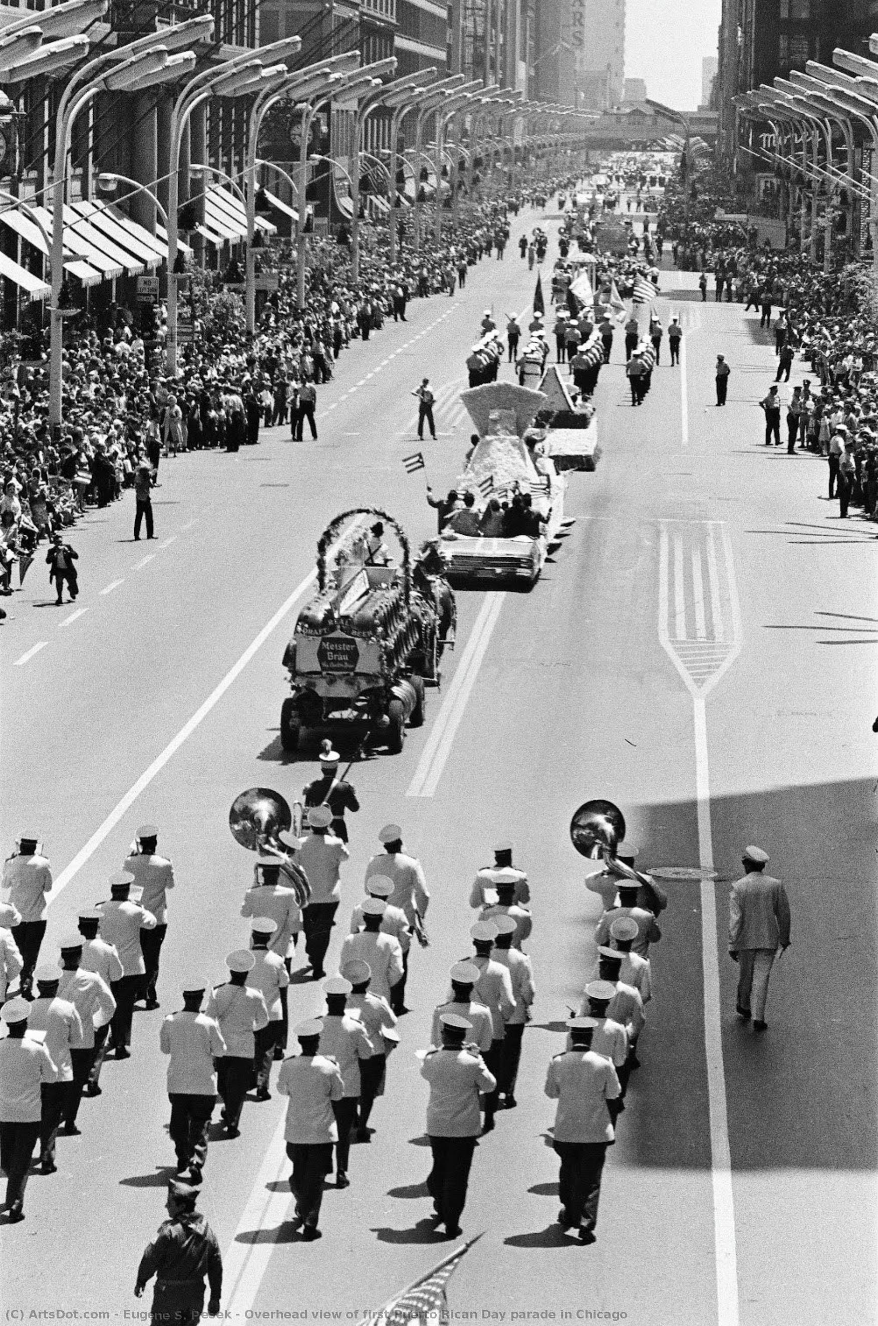 Overhead View Of First Puerto Rican Day Parade In Chicago — Eugene S. Pesek